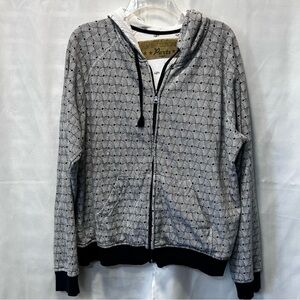 Vtg Surplus Apparel Military PARTS Geometric Print  Y2K Hoodie Skater Hip Hop M